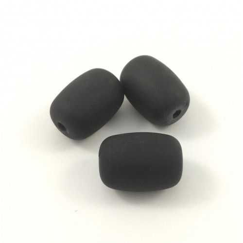 Billes acryliques cylindrique avec revêtement caoutchouté noir